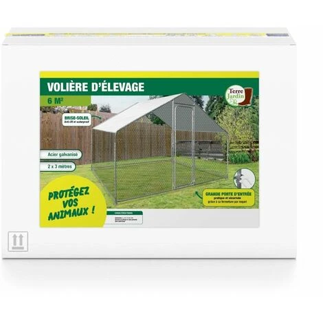 TERRE JARDIN Enclos Poulailler / Volière Extérieur 6 M2 4 TERRE JARDIN Enclos Poulailler / Volière Extérieur 6 M2 – Image 4