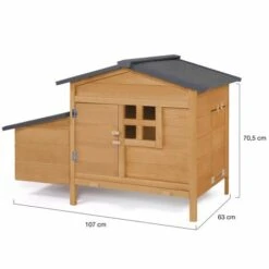 IDMARKET Poulailler Sur Pilotis Avec Pondoir En Bois -Poulailler et élevage de la basse-cour Soldes 2022 11662020 4