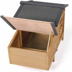 IDMARKET Poulailler Sur Pilotis Avec Pondoir En Bois -Poulailler et élevage de la basse-cour Soldes 2022 11662020 5