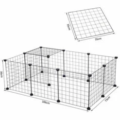 PawHut Cage Parc Enclos Pour Animaux Domestiques L 106 X L 73 X H 36 Cm Bords Arrondis Fil Métallique Noir 55 - Noir 7 PawHut Cage Parc Enclos Pour Animaux Domestiques L 106 X L 73 X H 36 Cm Bords Arrondis Fil Métallique Noir 55 - Noir -Poulailler et élevage de la basse-cour Soldes 2022 12311127 3