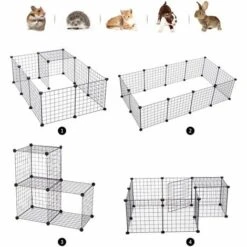 PawHut Cage Parc Enclos Pour Animaux Domestiques L 106 X L 73 X H 36 Cm Bords Arrondis Fil Métallique Noir 55 - Noir 8 PawHut Cage Parc Enclos Pour Animaux Domestiques L 106 X L 73 X H 36 Cm Bords Arrondis Fil Métallique Noir 55 - Noir -Poulailler et élevage de la basse-cour Soldes 2022 12311127 4