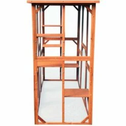 WILTEC Enclos Extérieur Parc Pour Chat Résistant Aux Intempéries 180 X 88 X 169 Cm Avec 6 Zones De Repos -Poulailler et élevage de la basse-cour Soldes 2022 13207777 3