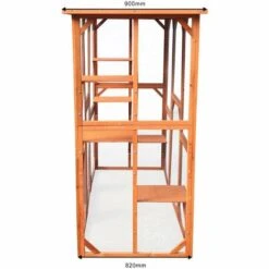 WILTEC Enclos Extérieur Parc Pour Chat Résistant Aux Intempéries 180 X 88 X 169 Cm Avec 6 Zones De Repos -Poulailler et élevage de la basse-cour Soldes 2022 13207777 5