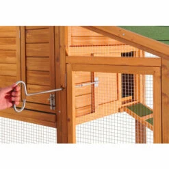 WILTEC Poulailler Avec Nichoir & Enclos Bois D’épicéa 1720x660x1200 Mm Grillage Bac à Crottes Galvanisé -Poulailler et élevage de la basse-cour Soldes 2022 1526561 3