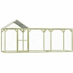 VidaXL Poulailler 4,5x1,5x2 M Pinède Imprégnée - Vert