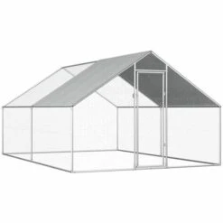 VidaXL Poulailler D'extérieur 2,75 X 4 X 1,92 M Acier Galvanisé - Argent