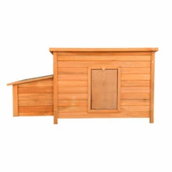 WILTEC Poulailler Marron Rougeâtre Bois 136x74x70cm Nichoir Bac Amovible Nettoyage Abri Niche Maisonnette -Poulailler et élevage de la basse-cour Soldes 2022 17613614 5
