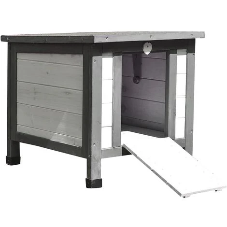 MUCOLA Maison De Chat Blanc/gris Maison De Chat Extérieur Chat Grotte Litière Boîte De Bois Maison De Chat 1 MUCOLA Maison De Chat Blanc/gris Maison De Chat Extérieur Chat Grotte Litière Boîte De Bois Maison De Chat