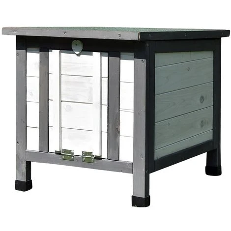 MUCOLA Maison De Chat Blanc/gris Maison De Chat Extérieur Chat Grotte Litière Boîte De Bois Maison De Chat 4 MUCOLA Maison De Chat Blanc/gris Maison De Chat Extérieur Chat Grotte Litière Boîte De Bois Maison De Chat – Image 4