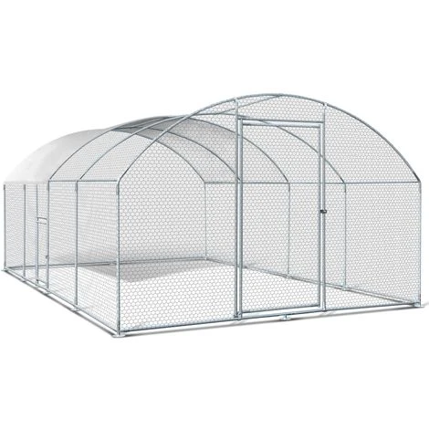 IDMARKET Enclos Poulailler Dôme 15 M² Parc Grillagé 3x5 M Avec Porte Latérale - Naturel 2 IDMARKET Enclos Poulailler Dôme 15 M² Parc Grillagé 3x5 M Avec Porte Latérale - Naturel – Image 2