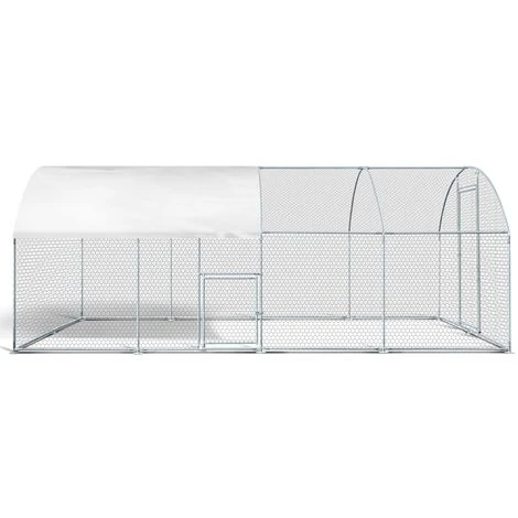 IDMARKET Enclos Poulailler Dôme 15 M² Parc Grillagé 3x5 M Avec Porte Latérale - Naturel 3 IDMARKET Enclos Poulailler Dôme 15 M² Parc Grillagé 3x5 M Avec Porte Latérale - Naturel – Image 3