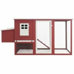 Poulailler D'extérieur Avec 1 Nichoir Rouge Bois VidaXL 7 Poulailler D'extérieur Avec 1 Nichoir Rouge Bois VidaXL -Poulailler et élevage de la basse-cour Soldes 2022 18425806 3