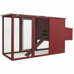 Poulailler D'extérieur Avec 1 Nichoir Rouge Bois VidaXL 8 Poulailler D'extérieur Avec 1 Nichoir Rouge Bois VidaXL -Poulailler et élevage de la basse-cour Soldes 2022 18425806 4