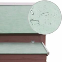 Poulailler Marron 157x97x110 Cm Bois VidaXL -Poulailler et élevage de la basse-cour Soldes 2022 18425814 5