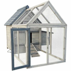 WILTEC Poulailler Bleu-gris 167x118x112cm Bois Nichoir & Enclos Bac Amovible Nettoyage Abri Basse-cour 8 WILTEC Poulailler Bleu-gris 167x118x112cm Bois Nichoir & Enclos Bac Amovible Nettoyage Abri Basse-cour -Poulailler et élevage de la basse-cour Soldes 2022 18704483 4