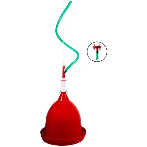 CHEMIN DES POULAILLERS Abreuvoir Automatique Suspendu Avec Tuyau 2m Et Collier De Piquage Pour Poules - River Systems 1 CHEMIN DES POULAILLERS Abreuvoir Automatique Suspendu Avec Tuyau 2m Et Collier De Piquage Pour Poules - River Systems