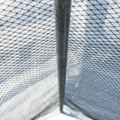 IDMARKET Enclos BOGOTA 4 M² Parc Grillagé 2x2x1,6 M Acier Galvanisé Avec Filet - Naturel -Poulailler et élevage de la basse-cour Soldes 2022 19996424 4