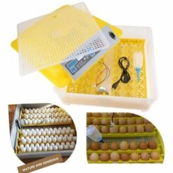 BETTER MAISON Automatique Intelligent 48 Oeufs Incubateur Poulet Canard Oeufs Hatcher 80W EU Prise - Jaune -Poulailler et élevage de la basse-cour Soldes 2022 21204538 4
