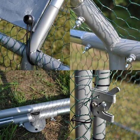 WILTEC Enclos Extérieur XXL 6x3x2m Grand Espace Auvent étanche Et Résistant Porte Verrouillable Volière 3 WILTEC Enclos Extérieur XXL 6x3x2m Grand Espace Auvent étanche Et Résistant Porte Verrouillable Volière – Image 3