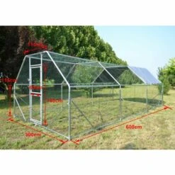 WILTEC Enclos Extérieur XXL 6x3x2m Grand Espace Auvent étanche Et Résistant Porte Verrouillable Volière 9 WILTEC Enclos Extérieur XXL 6x3x2m Grand Espace Auvent étanche Et Résistant Porte Verrouillable Volière -Poulailler et élevage de la basse-cour Soldes 2022 21512874 5