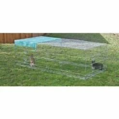 KERBL Enclos Extérieur Avec Toit Gris - Gris 6 KERBL Enclos Extérieur Avec Toit Gris - Gris -Poulailler et élevage de la basse-cour Soldes 2022 2222973 3