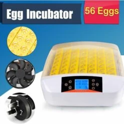BETTER MAISON Couveuse Automatique Incubateur 56 Oeufs EU Prise Avec LED - Jaune