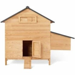 IDMARKET Poulailler Chalet 6 à 10 Poules Avec Pondoir En Bois - Naturel -Poulailler et élevage de la basse-cour Soldes 2022 24168390 3