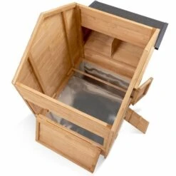 IDMARKET Poulailler Chalet 6 à 10 Poules Avec Pondoir En Bois - Naturel -Poulailler et élevage de la basse-cour Soldes 2022 24168390 4