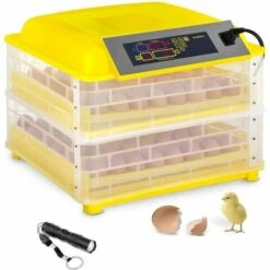 INCUBATO Couveuse Automatique Incubateur Appareil À Couver 112 Oeufs Volaille Éleveur LED - Rouge