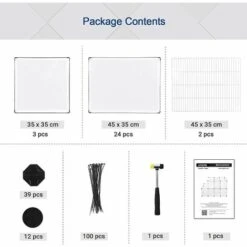 SONGMICS Parc Pour Cochons D'Inde, Avec Échelle, Enclos, Clôture Modulaire, En Plastique, Pour Hamsters, Lapin, Petits Animaux, Transparent LPC03W - Transparent -Poulailler et élevage de la basse-cour Soldes 2022 27184610 5