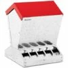 WIESENFIELD Mangeoire Automatique Pour Volaille Poule Canard Oie 12 Kg En Acier Galvanisé - Gris, Rouge