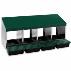 POULAILLER DIRECT Pondoir Poule 4 Nichoirs Avec Fond Plastique - Gaun