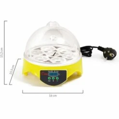 IDMARKET Couveuse Manuelle 7 Oeufs Incubateur Température Réglable -Poulailler et élevage de la basse-cour Soldes 2022 30320793 4