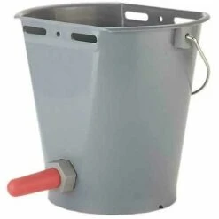 KERBL FRANCE Seau à Veau Plastique 8l Avec Clapet Et Tétine Rouge