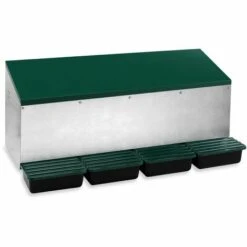 POULAILLER DIRECT Pondoir Poule Extérieur En Métal 4 Nichoirs - Gaun