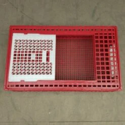 POULAILLER DIRECT Cage De Transport Poules Et Volailles 96x57x27cm 2 Portes Rouge Et Blanche - Rouge -Poulailler et élevage de la basse-cour Soldes 2022 35331811 4