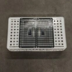 POULAILLER DIRECT Cage De Transport Volaille Conique 80x50x30cm 1 Porte Noire Et Blanche - Blanc -Poulailler et élevage de la basse-cour Soldes 2022 35362102 5