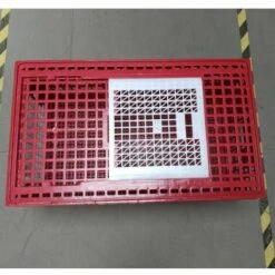 POULAILLER DIRECT Cage De Transport Grande Volaille 96x57x42cm 3 Portes Rouge Et Blanche -Poulailler et élevage de la basse-cour Soldes 2022 35604650 4