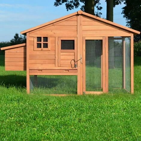 BB-LOISIRAM Poulailler De Luxe En Bois Pour Jardin Exterieur 2-5 Poules Cage Canard 2 Perchoir Nichoir 190 X 67 X 117 Cm 1 BB-LOISIRAM Poulailler De Luxe En Bois Pour Jardin Exterieur 2-5 Poules Cage Canard 2 Perchoir Nichoir 190 X 67 X 117 Cm