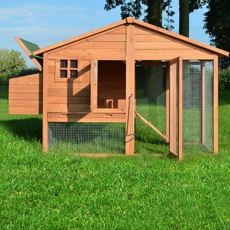 BB-LOISIRAM Poulailler De Luxe En Bois Pour Jardin Exterieur 2-5 Poules Cage Canard 2 Perchoir Nichoir 190 X 67 X 117 Cm 2 BB-LOISIRAM Poulailler De Luxe En Bois Pour Jardin Exterieur 2-5 Poules Cage Canard 2 Perchoir Nichoir 190 X 67 X 117 Cm – Image 2