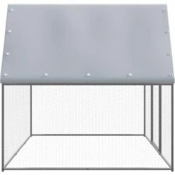VidaXL Poulailler D'extérieur 3x2x2 M Acier Galvanisé - Argent 7 VidaXL Poulailler D'extérieur 3x2x2 M Acier Galvanisé - Argent -Poulailler et élevage de la basse-cour Soldes 2022 42448301 3