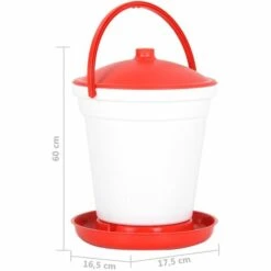 VidaXL Abreuvoir Automatique Pour Volailles 18 L - Rouge -Poulailler et élevage de la basse-cour Soldes 2022 42549290 5