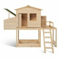 TERRE JARDIN Poulailler Bois Avec Pondoir Et Balançoire -Poulailler et élevage de la basse-cour Soldes 2022 42678634 3