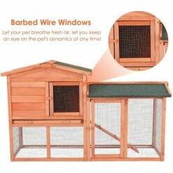 BAMNY Clapier Boi Exterieur, Cage à Lapin, Petit Enclos Pour Animaux, Avec Escaliers, Imperméable, Facile à Nettoyer, Grille Stable, 150 X 54 X 89,5 Cm 7 BAMNY Clapier Boi Exterieur, Cage à Lapin, Petit Enclos Pour Animaux, Avec Escaliers, Imperméable, Facile à Nettoyer, Grille Stable, 150 X 54 X 89,5 Cm -Poulailler et élevage de la basse-cour Soldes 2022 43348114 3