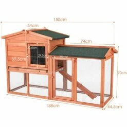 BAMNY Clapier Boi Exterieur, Cage à Lapin, Petit Enclos Pour Animaux, Avec Escaliers, Imperméable, Facile à Nettoyer, Grille Stable, 150 X 54 X 89,5 Cm 9 BAMNY Clapier Boi Exterieur, Cage à Lapin, Petit Enclos Pour Animaux, Avec Escaliers, Imperméable, Facile à Nettoyer, Grille Stable, 150 X 54 X 89,5 Cm -Poulailler et élevage de la basse-cour Soldes 2022 43348114 5