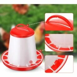 TANABATA Kit De Mangeoire Et Abreuvoir Pour Poussins Mangeoire Pour Volaille Fontaine De Volaille En Plastique Abreuvoir De Volaille, Set D’Abreuvoir De 1,5 L Et Mangeoire De 1,5 Kg -Poulailler et élevage de la basse-cour Soldes 2022 44322100 4