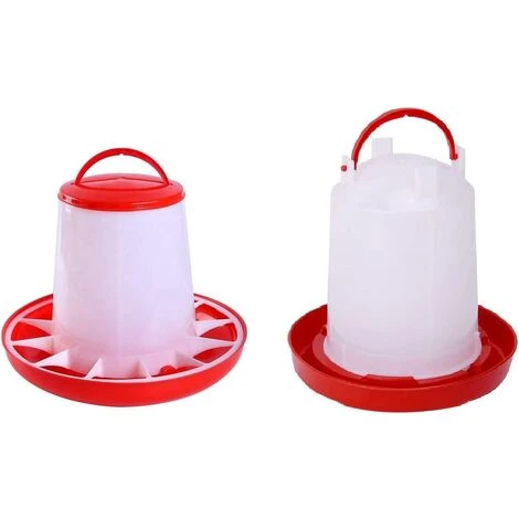 TANABATA Kit D'alimentation Et D'eau Pour Poussin Pour Fontaines De Volaille Jusqu'à 12 Poussins, Gril Facile à Nettoyer, Très Pratique Pour Poulailler 1 TANABATA Kit D'alimentation Et D'eau Pour Poussin Pour Fontaines De Volaille Jusqu'à 12 Poussins, Gril Facile à Nettoyer, Très Pratique Pour Poulailler