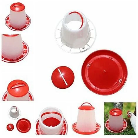 TANABATA Mangeoire De Poulet Avec Seau Pour Buveur De Nourriture Pour Volaille, Caille, Poule 1,5 L 3 TANABATA Mangeoire De Poulet Avec Seau Pour Buveur De Nourriture Pour Volaille, Caille, Poule 1,5 L – Image 3