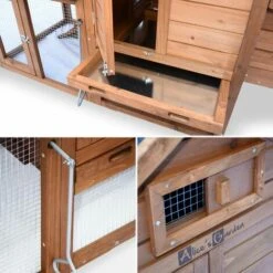 ALICE'S GARDEN Poulailler En Bois GALINETTE, 3 Poules, Cage à Poule Avec Enclos - Bois -Poulailler et élevage de la basse-cour Soldes 2022 44638826 3