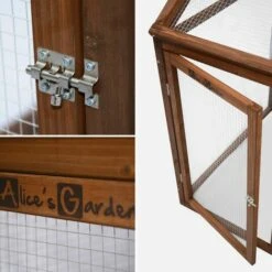 ALICE'S GARDEN Enclos Pour Poulailler En Bois CHABO, 6 Poules, Parc Grillagé Pour Poules, Extension - Bois -Poulailler et élevage de la basse-cour Soldes 2022 44639204 3